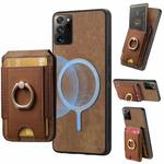 For Samsung Galaxy Note20 Ultra Retro Splitable Magnetic Stand Card Bag Leather Phone Case(Brown)