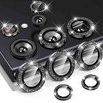 For Samsung Galaxy S25 Ultra 5G ENKAY Hat-Prince 9H Rear Camera Lens Glitter Aluminium Alloy Tempered Glass Film(Black)