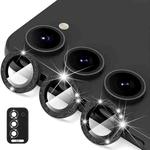For Samsung Galaxy S25 5G ENKAY Hat-Prince 9H Rear Camera Lens Glitter Aluminium Alloy Tempered Glass Film(Black)