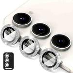 For Samsung Galaxy S25 5G ENKAY Hat-Prince 9H Rear Camera Lens Glitter Aluminium Alloy Tempered Glass Film(Silver)