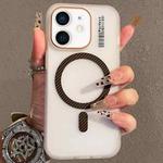 For iPhone 11 Crystal Skin Feel MagSafe TPU Phone Case(Desert gold)