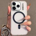 For iPhone 11 Pro Max Crystal Skin Feel MagSafe TPU Phone Case(Royal Blue)
