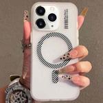 For iPhone 11 Pro Max Crystal Skin Feel MagSafe TPU Phone Case(White)
