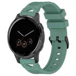 For Garmin Watch 22mm Dotted Black Buckle Silicone Watch Band(Olive Green)