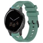 For Garmin Watch 22mm Dotted Black Buckle Silicone Watch Band(Two Color+Olive Green)