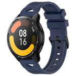 For Xiaomi Watch 22mm Dotted Black Buckle Silicone Watch Band(Navy Blue)