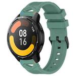 For Xiaomi Watch 22mm Dotted Black Buckle Silicone Watch Band(Two Color+Olive Green)