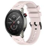 For Amazfit Watch 22mm Dotted Black Buckle Silicone Watch Band(Pink)