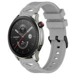 For Amazfit Watch 22mm Dotted Black Buckle Silicone Watch Band(Grey)