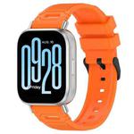 For Xiaomi Watch 22mm Vertical Pattern Black Buckle Silicone Watch Band(Orange)