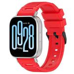 For Xiaomi Watch 22mm Vertical Pattern Black Buckle Silicone Watch Band(Red)