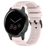 For Garmin Watch 22mm Vertical Pattern Black Buckle Silicone Watch Band(Pink)