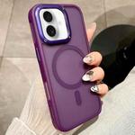 For iPhone 16 Heat Dissipation MagSafe Shockproof Phone Case(Purple)