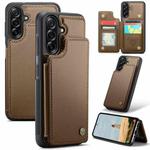 For Samsung Galaxy A56 CaseMe C22 Card Slots Holder RFID Anti-theft Phone Case(Brown)