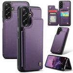 For Samsung Galaxy A56 CaseMe C22 Card Slots Holder RFID Anti-theft Phone Case(Purple)