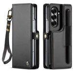 For Samsung Galaxy Z Fold7 CaseMe C22 Card Slots Holder RFID Anti-theft Phone Case(Black)