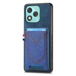 For Honor 400 Lite Glodal Denim Texture Leather Skin Phone Case with Card Slot(Blue)