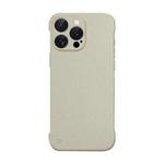 For iPhone 16 Pro Max Frameless Litchi Texture PC Phone Case(Light Yellow)