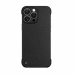 For iPhone 16 Pro Max Frameless Litchi Texture PC Phone Case(Graphite Black)