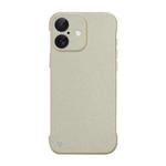 For iPhone 16 Plus Frameless Litchi Texture PC Phone Case(Light Yellow)