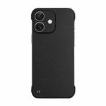 For iPhone 16 Plus Frameless Litchi Texture PC Phone Case(Graphite Black)