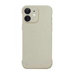 For iPhone 12 Frameless Litchi Texture PC Phone Case(Light Yellow)