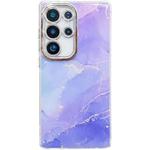 For Samsung Galaxy S24 Ultra 5G Electroplated Marble Texture Phone Case(Blue Purple M10)