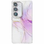 For Samsung Galaxy S24 FE 5G Electroplated Marble Texture Phone Case(Light Purple M6)