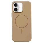 For iPhone 16 Plus Glossy MagSafe Shockproof TPU Phone Case(Desert Gold)