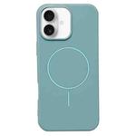 For iPhone 16 Glossy MagSafe Shockproof TPU Phone Case(Blue)