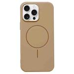 For iPhone 15 Pro Glossy TPU Shockproof MagSafe Phone Case(Desert Gold)