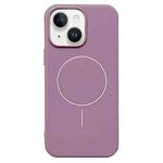 For iPhone 14 Glossy TPU Shockproof MagSafe Phone Case(Purple)