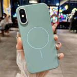 For iPhone XS Glossy MagSafe Shockproof TPU Phone Case(Blue)