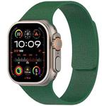 For Apple Watch 46mm / 49mm / 45mm / 44mm Litchi Texture Magnetic Silicone Watch Band(Purple Medic Green)