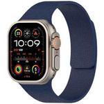 For Apple Watch 46mm / 49mm / 45mm / 44mm Litchi Texture Magnetic Silicone Watch Band(Midnight Blue)