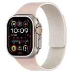 For Apple Watch 46mm / 49mm / 45mm / 44mm Litchi Texture Magnetic Silicone Watch Band(Pink Starlight)
