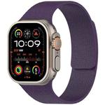 For Apple Watch 42mm / 41mm / 40mm / 38mm Litchi Texture Magnetic Silicone Watch Band(New Plum)