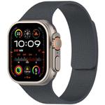 For Apple Watch 42mm / 41mm / 40mm / 38mm Litchi Texture Magnetic Silicone Watch Band(Starry Sky Lime)