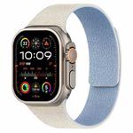 For Apple Watch 42mm / 41mm / 40mm / 38mm Litchi Texture Magnetic Silicone Watch Band(White Blue)