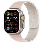 For Apple Watch 42mm / 41mm / 40mm / 38mm Litchi Texture Magnetic Silicone Watch Band(Pink Starlight)