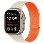 For Apple Watch 42mm / 41mm / 40mm / 38mm Litchi Texture Magnetic Silicone Watch Band(Starlight Orange)