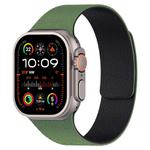 For Apple Watch 42mm / 41mm / 40mm / 38mm Litchi Texture Magnetic Silicone Watch Band(Green Black)