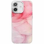 For iPhone 16 Plus Electroplated Marble Texture Phone Case(Pink M2)