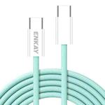 ENKAY CB174 Candy Color 60W USB-C / Type-C to Type-C Charging Data Cable, Length:2m(Green)