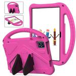 For onn. 10.1 Tablet Gen 4 2024 EVA Shockproof Tablet Case with Holder(RoseRed)