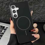 For Samsung Galaxy S25+ 5G Glossy TPU Shockproof MagSafe Phone Case(Black)