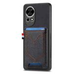 For Huawei nova 13 Denim Texture Leather Skin Phone Case with Card Slot(Black)