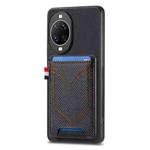For Huawei nova 14 Pro Denim Texture Leather Skin Phone Case with Card Slot(Black)