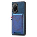 For Huawei nova 14 Ultra Denim Texture Leather Skin Phone Case with Card Slot(Blue)