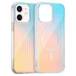 For iPhone 11 Laser Engraved Texture MagSafe Phone Case(Vertical Stripes)